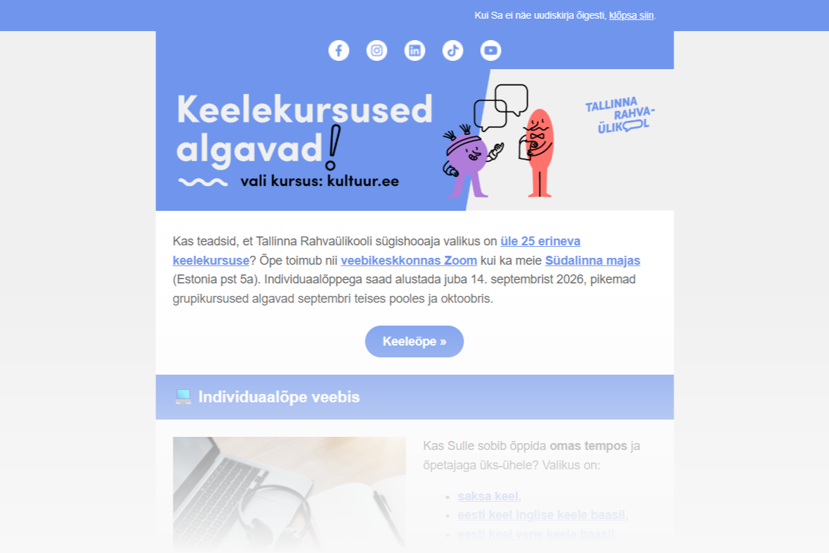 Infokiri 12/2026. Mitut keelt Sina räägid?