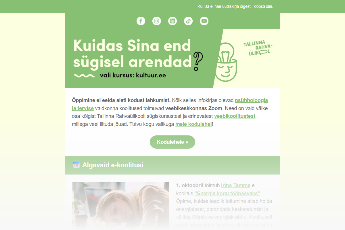 Infokiri 13/2026. Psühholoogia ja tervis kodust lahkumata
