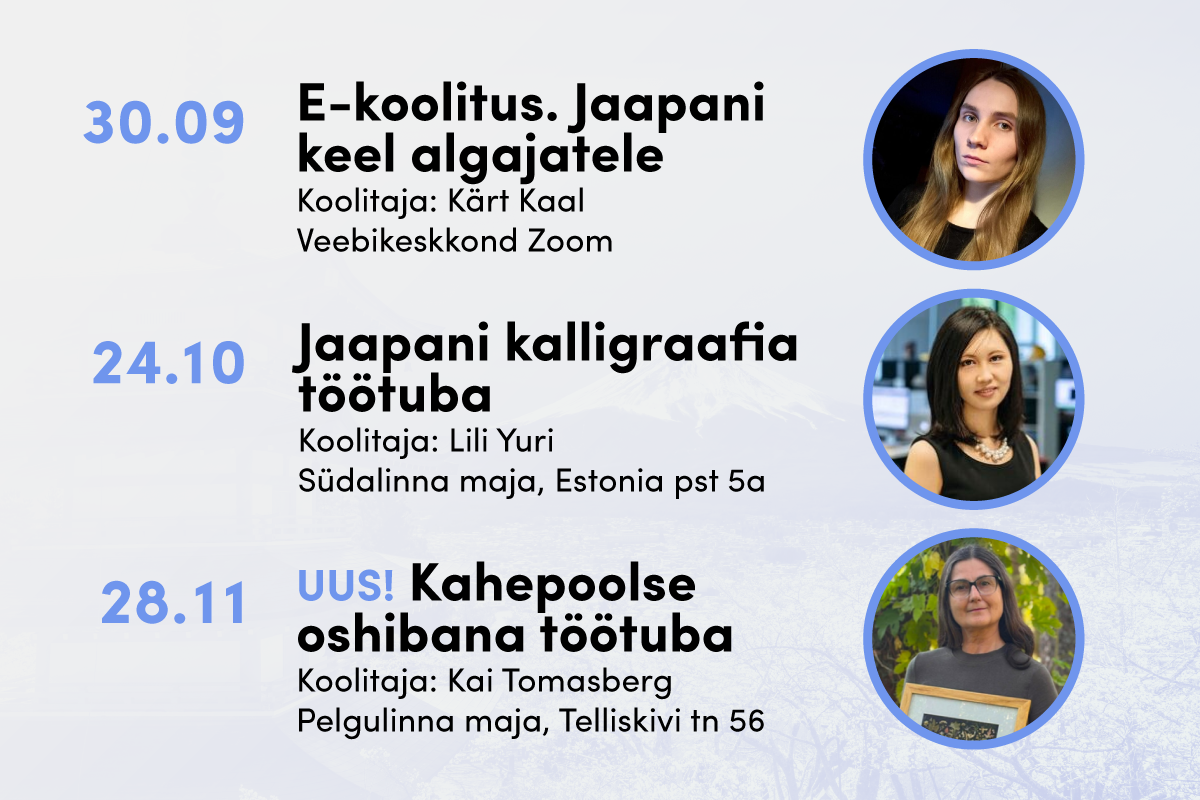 Jaapan Rahvaülikoolis: keel, kalligraafia ja oshibana